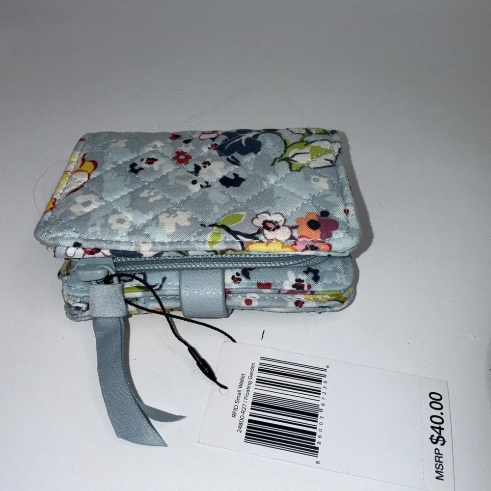 Vera Bradley RFID small Wallet In Floating Garden Pattern - Picture 7 of 7
